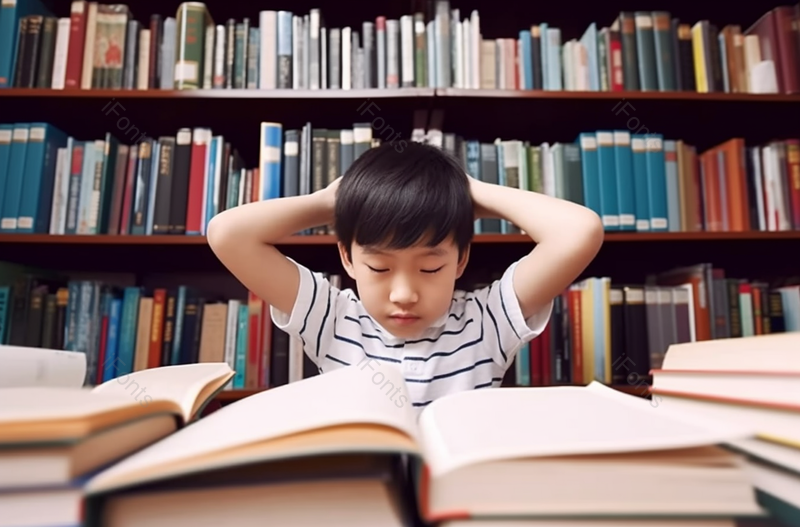 学生学习家庭作业手捂头难受烦恼教育实拍,高清,摄影图,摄影图片,图片大全,摄影图免费下载